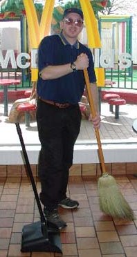 Sweeping at McDonald's
